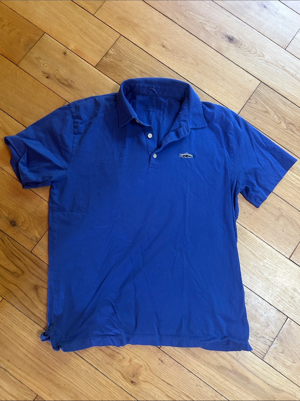 Men's Patagonia Blue Polo Shirt - Medium